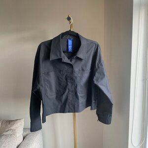 Kit and Ace Cotton Crop Navy Jacket